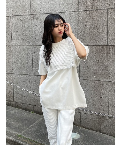 ENVYM（アンビー）の「バックドロストビッグＴｅｅ（Tシャツ/カットソー・レディース・ホワイト/ブラック/イエロー・FREE）」の11枚目の写真