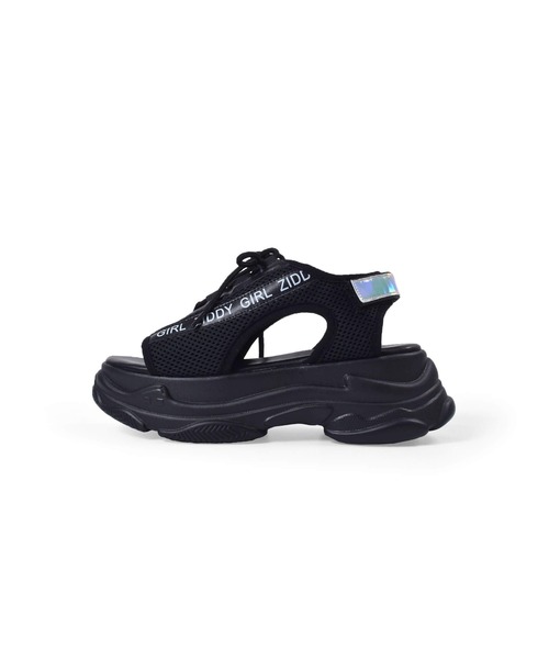 ZIDDY（ジディ）の「ZIDDY/【ニコ☆プチ6月号掲載】ロゴ テープ スニーカー サンダル (21~24cm)（サンダル・キッズ・ブラック・22/23/21/24）」の6枚目の写真