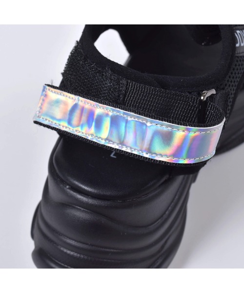 ZIDDY（ジディ）の「ZIDDY/【ニコ☆プチ6月号掲載】ロゴ テープ スニーカー サンダル (21~24cm)（サンダル・キッズ・ブラック・22/23/21/24）」の7枚目の写真