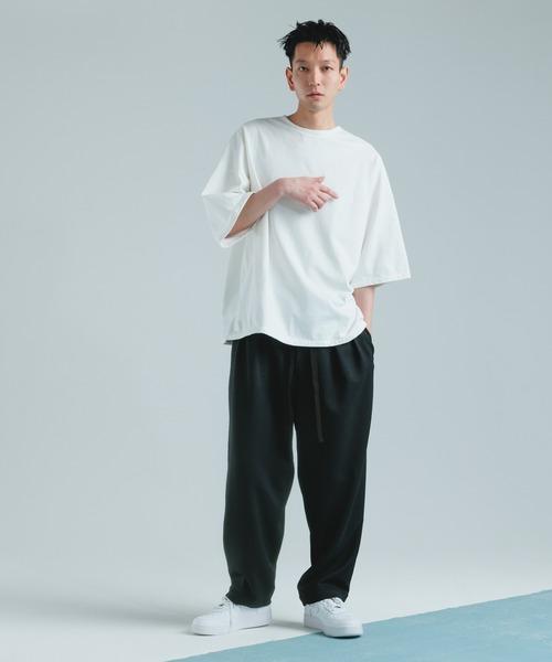 ADAM ET ROPE'(アダムエロペ)の「【WEB限定】麻調 ワイドルーズ イージー スラックス/ストレッチ/吸水速乾/イージーケア(その他パンツ・メンズ・ブラック/ダークブラウン/ネイビー/イエロー・M/L)」の15枚目の写真