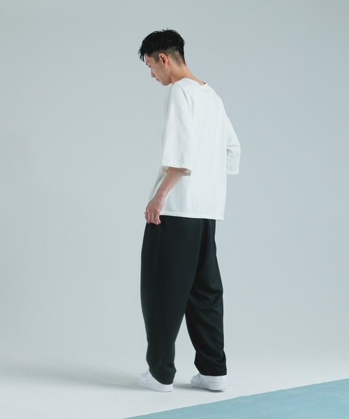 ADAM ET ROPE'(アダムエロペ)の「【WEB限定】麻調 ワイドルーズ イージー スラックス/ストレッチ/吸水速乾/イージーケア(その他パンツ・メンズ・ブラック/ダークブラウン/ネイビー/イエロー・M/L)」の9枚目の写真