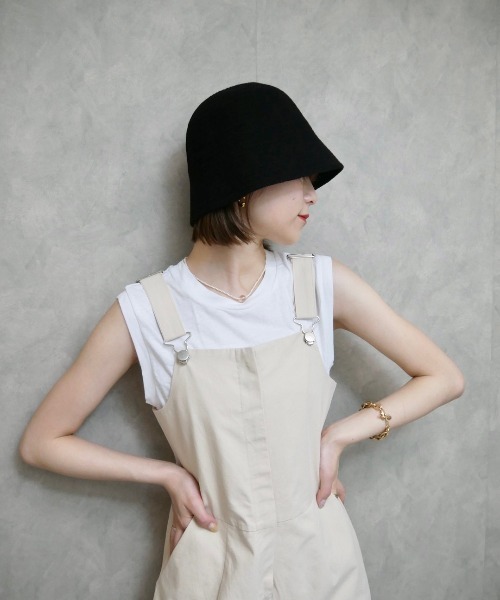 Reurie'（レウリィ）の「バケットハット（ハット・レディース・ベージュ/ブラック・FREE）」の2枚目の写真