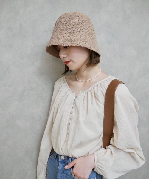 Reurie'（レウリィ）の「バケットハット（ハット・レディース・ベージュ/ブラック・FREE）」の7枚目の写真