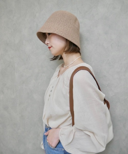 Reurie'（レウリィ）の「バケットハット（ハット・レディース・ベージュ/ブラック・FREE）」の9枚目の写真