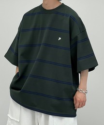 ワンポイント刺繍ボーダーTシャツ