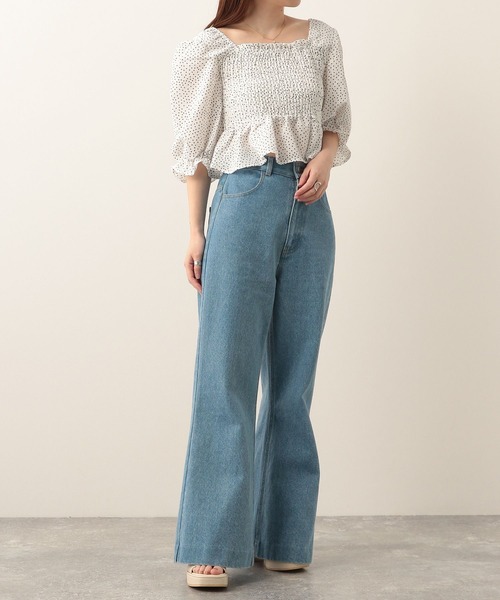 Heather（ヘザー）の「柄アソートシャーリングブラウス　285593（シャツ/ブラウス・レディース・ブラック系その他/ホワイト系その他/ブルー系その他/イエロー系その他/ホワイト系その他2・FREE）」の8枚目の写真