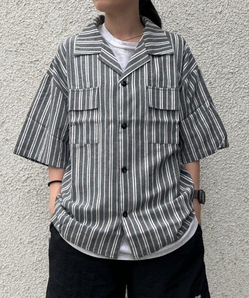 BROKEN BASE(ブロークンベース)の「ビッグシルエットアソートオープンカラーシャツ(シャツ/ブラウス・メンズ・ブラック/ベージュ/オレンジ・MEDIUM/LARGE)」の13枚目の写真