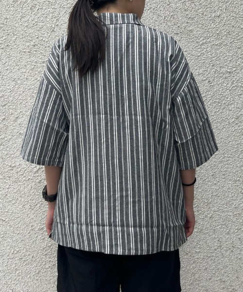 BROKEN BASE(ブロークンベース)の「ビッグシルエットアソートオープンカラーシャツ(シャツ/ブラウス・メンズ・ブラック/ベージュ/オレンジ・MEDIUM/LARGE)」の15枚目の写真