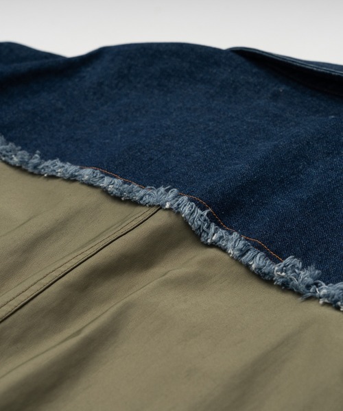 Wizzard(ウィザード)の「Wizzard ウィザード / WASHED DOCKING DENIM ARMY JACKET / WBA22-W04(ミリタリージャケット・メンズ・ブラック/ホワイト×ブラック/グリーン系その他・1)」の19枚目の写真