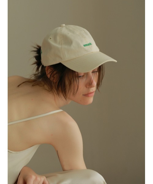 AMAIL（アマイル）の「Peaceful logo cap（キャップ・レディース・ブラック/アイボリー/ピンク・FREE）」の4枚目の写真