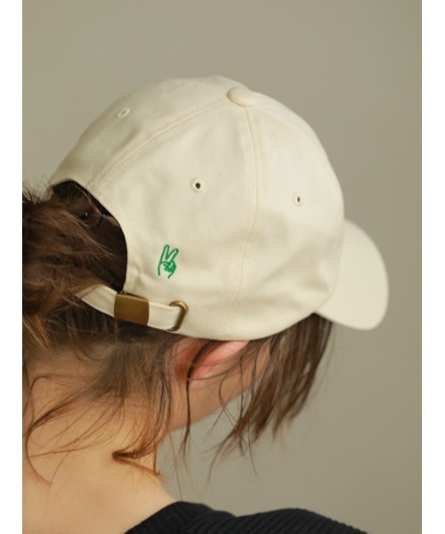 AMAIL（アマイル）の「Peaceful logo cap（キャップ・レディース・ブラック/アイボリー/ピンク・FREE）」の6枚目の写真