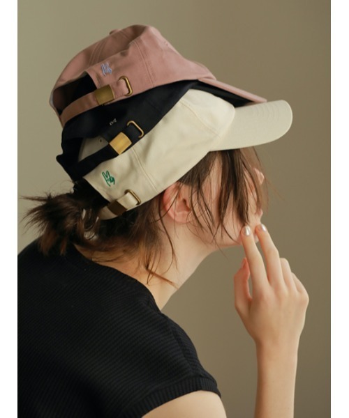 AMAIL（アマイル）の「Peaceful logo cap（キャップ・レディース・ブラック/アイボリー/ピンク・FREE）」の7枚目の写真