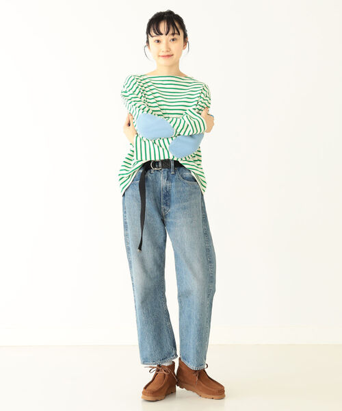 BEAMS BOY（ビームスボーイ）の「BEAMS BOY / エルボーパッチ バスク ロングスリーブ カットソー 22FW（Tシャツ/カットソー・レディース・オフホワイト/その他/その他1/ホワイト系その他7・ONE SIZE）」の16枚目の写真