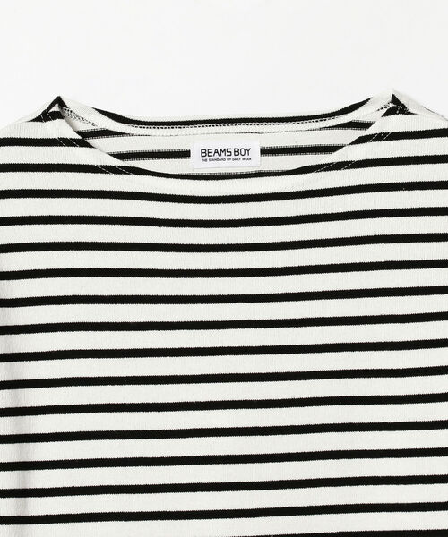 BEAMS BOY（ビームスボーイ）の「BEAMS BOY / エルボーパッチ バスク ロングスリーブ カットソー 22FW（Tシャツ/カットソー・レディース・オフホワイト/その他/その他1/ホワイト系その他7・ONE SIZE）」の14枚目の写真