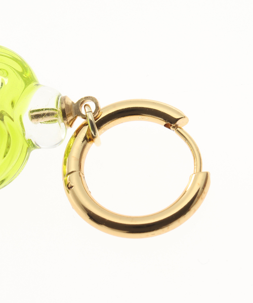 Oriens JOURNAL STANDARD（オリエンス ジャーナルスタンダード）の「【NINFA HANDMADE/ニンファ ハンドメイド】 Cuore in limeピアス（ピアス（両耳用）・レディース・モスグリーン・FREE）」の3枚目の写真