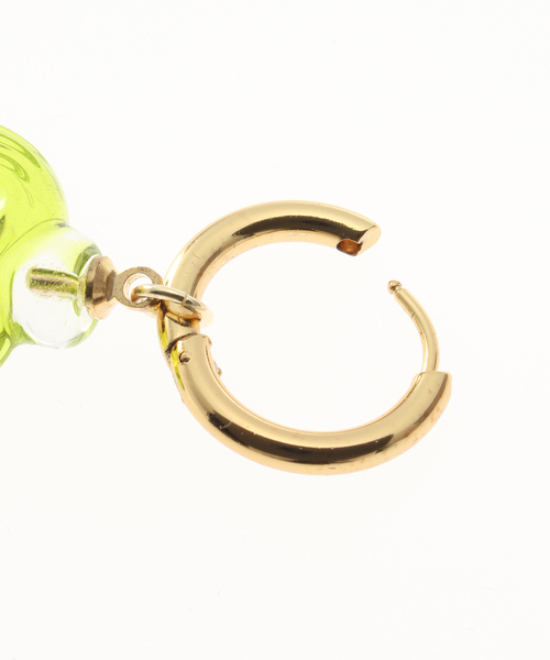 Oriens JOURNAL STANDARD（オリエンス ジャーナルスタンダード）の「【NINFA HANDMADE/ニンファ ハンドメイド】 Cuore in limeピアス（ピアス（両耳用）・レディース・モスグリーン・FREE）」の5枚目の写真