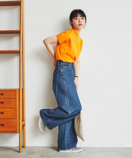 coen（コーエン）の「【展開店舗限定】ワイドシームデニムパンツ（デニムパンツ・レディース・ブラック/コバルトブルー・S/M/L）」の4枚目の写真