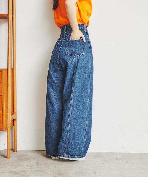 coen（コーエン）の「【展開店舗限定】ワイドシームデニムパンツ（デニムパンツ・レディース・ブラック/コバルトブルー・S/M/L）」の8枚目の写真