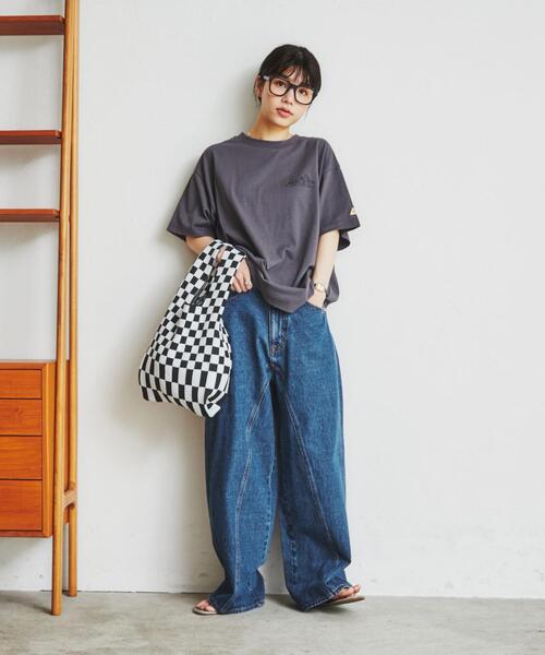 coen（コーエン）の「【展開店舗限定】ワイドシームデニムパンツ（デニムパンツ・レディース・ブラック/コバルトブルー・S/M/L）」の15枚目の写真