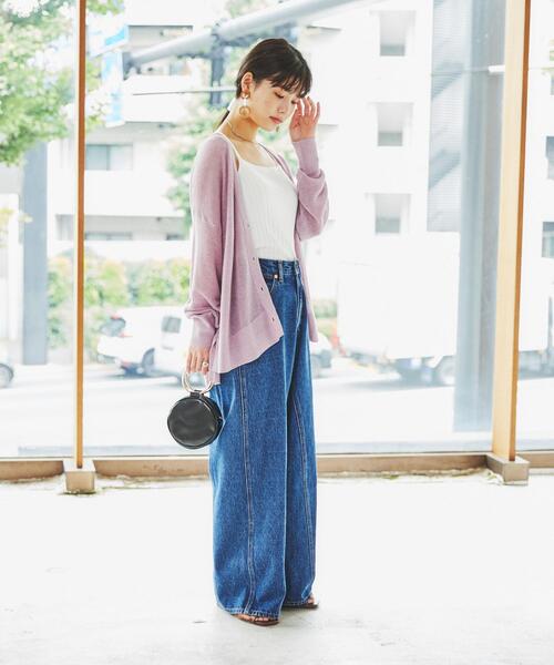 coen（コーエン）の「【展開店舗限定】ワイドシームデニムパンツ（デニムパンツ・レディース・ブラック/コバルトブルー・S/M/L）」の16枚目の写真