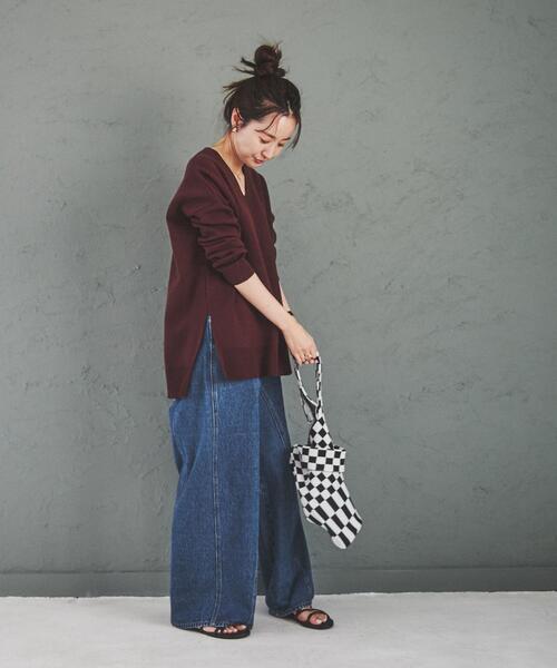 coen（コーエン）の「【展開店舗限定】ワイドシームデニムパンツ（デニムパンツ・レディース・ブラック/コバルトブルー・S/M/L）」の17枚目の写真