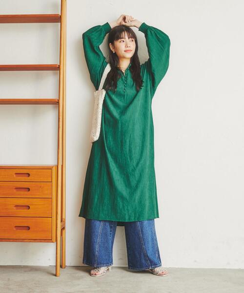 coen（コーエン）の「【展開店舗限定】ワイドシームデニムパンツ（デニムパンツ・レディース・ブラック/コバルトブルー・S/M/L）」の20枚目の写真