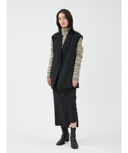 ダブルブレストロングジレ ルイルエブティック RUIRUE BOUTIQUE ダブルブレストジレ