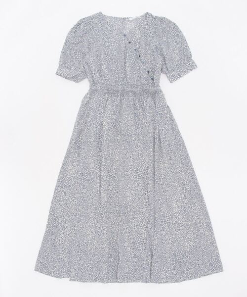 Te chichi TERRASSE(テチチテラス)の「花柄カシュクールワンピース(ワンピース・レディース・ブラック/グリーン/ブルー・フリ-)」の1枚目の写真