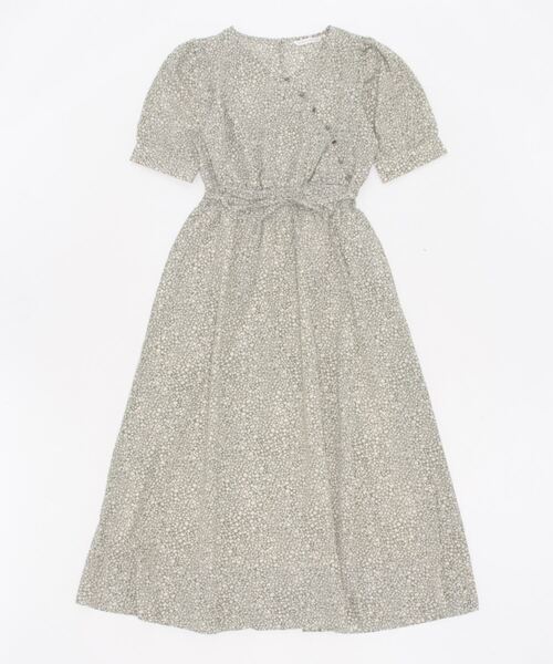 Te chichi TERRASSE(テチチテラス)の「花柄カシュクールワンピース(ワンピース・レディース・ブラック/グリーン/ブルー・フリ-)」の3枚目の写真