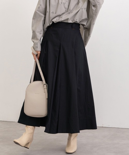 POU DOU DOU（プードゥドゥ）の「ボックスプリーツロングスカート（スカート・レディース・ブラック/スミクロ/ライトベージュ・3）」の19枚目の写真