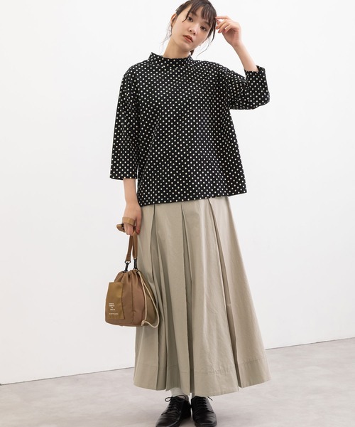 POU DOU DOU（プードゥドゥ）の「ボックスプリーツロングスカート（スカート・レディース・ブラック/スミクロ/ライトベージュ・3）」の20枚目の写真