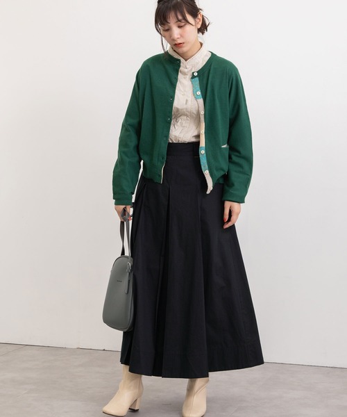 POU DOU DOU（プードゥドゥ）の「ボックスプリーツロングスカート（スカート・レディース・ブラック/スミクロ/ライトベージュ・3）」の7枚目の写真