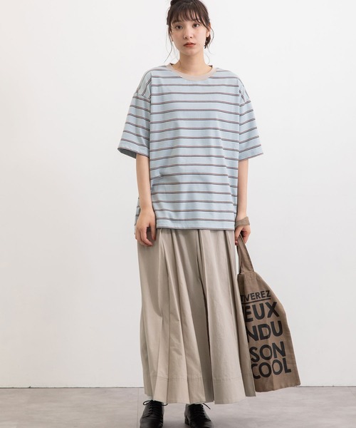 POU DOU DOU（プードゥドゥ）の「ボックスプリーツロングスカート（スカート・レディース・ブラック/スミクロ/ライトベージュ・3）」の16枚目の写真