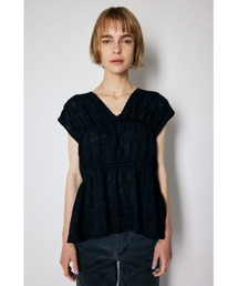 GATHERED SLEEVELESS ブラウス