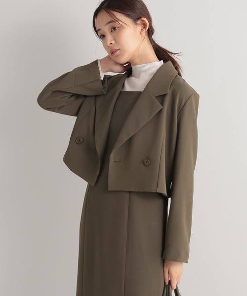 Andemiu（アンデミュウ）の「クロップドテーラードジャケット162223（テーラードジャケット・レディース・ブラック/ブルー/ブラウン・FREE）」の8枚目の写真