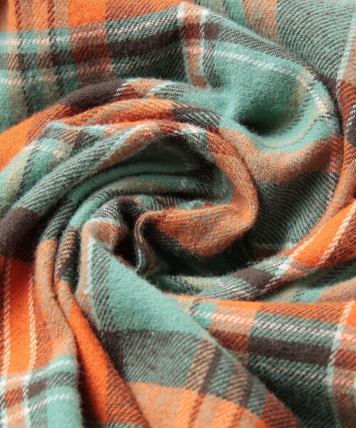 coen（コーエン）の「THE ALASKAN(アラスカン）別注ネルシャツワンピース（シャツワンピース・レディース・ブラウン/ワイン/オレンジ・M/L）」の18枚目の写真