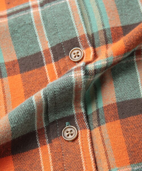 coen（コーエン）の「THE ALASKAN(アラスカン）別注ネルシャツワンピース（シャツワンピース・レディース・ブラウン/ワイン/オレンジ・M/L）」の19枚目の写真