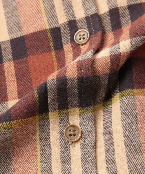 coen（コーエン）の「THE ALASKAN(アラスカン）別注ネルシャツワンピース（シャツワンピース・レディース・ブラウン/ワイン/オレンジ・M/L）」の21枚目の写真