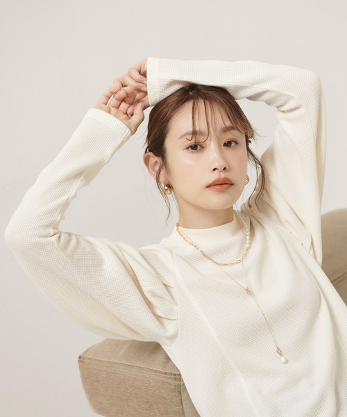 vis-`a-vis（ビサビ）の「【WEB限定】【高橋愛コラボ】【洗える】袖ボリュームワンピース＆サテンぺチスカートセット（ワンピース・レディース・ブラウン系その他/ホワイト/ダークブラウン・FREE）」の13枚目の写真