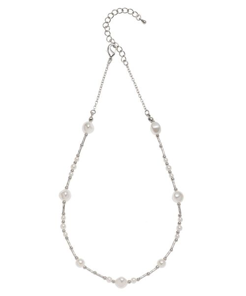 MERCURYDUO（マーキュリーデュオ）の「淡水パールミックスチョーカーネックレス（ネックレス・レディース・シルバー/ゴールド・FREE）」の3枚目の写真