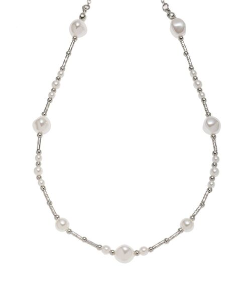 MERCURYDUO（マーキュリーデュオ）の「淡水パールミックスチョーカーネックレス（ネックレス・レディース・シルバー/ゴールド・FREE）」の4枚目の写真