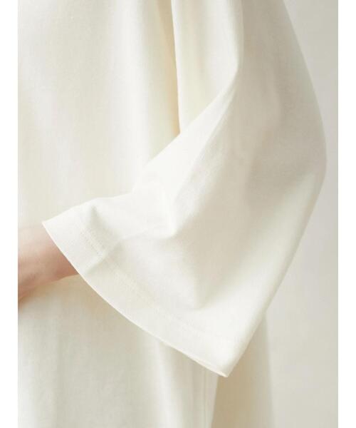 Green Parks(グリーンパークス)の「7分袖オーバーサイズラグランチュニック(Tシャツ/カットソー・レディース・ブラウン/イエロー/ダークグレー/オフホワイト・FREE)」の11枚目の写真