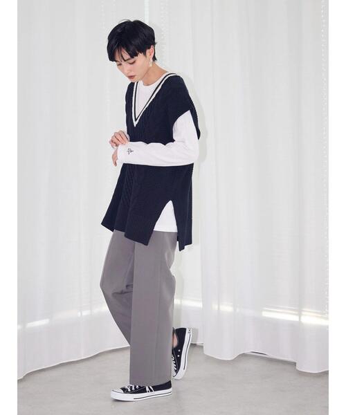 AMERICAN HOLIC（アメリカンホリック）の「美・美・美ストレートカラーパンツ（スラックス・レディース・ブラック/レッド/ブルー/その他6/グレー・S/L/M/XS）」の15枚目の写真