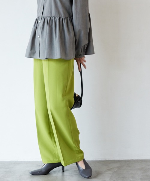 AMERICAN HOLIC（アメリカンホリック）の「美・美・美ストレートカラーパンツ（スラックス・レディース・ブラック/レッド/ブルー/その他6/グレー・S/L/M/XS）」の6枚目の写真