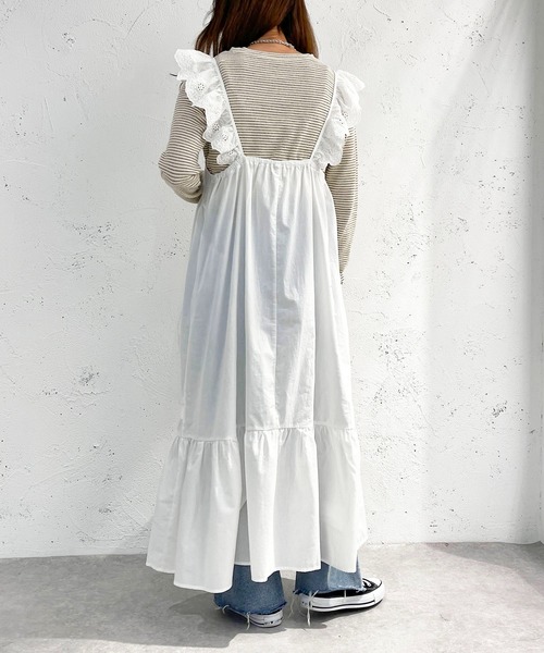 apres jour mignon（アプレジュールミニョン）の「コットンレースフリルワンピース【ZOZOTOWN限定アイテム】（ワンピース・レディース・ブラック/オフホワイト・フリー/X-LARGE）」の8枚目の写真