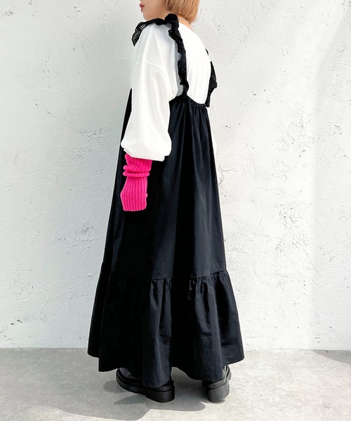 apres jour mignon（アプレジュールミニョン）の「コットンレースフリルワンピース【ZOZOTOWN限定アイテム】（ワンピース・レディース・ブラック/オフホワイト・フリー/X-LARGE）」の18枚目の写真