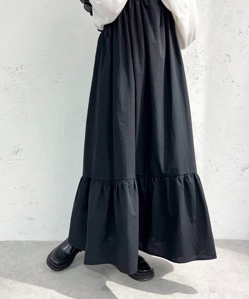apres jour mignon（アプレジュールミニョン）の「コットンレースフリルワンピース【ZOZOTOWN限定アイテム】（ワンピース・レディース・ブラック/オフホワイト・フリー/X-LARGE）」の13枚目の写真