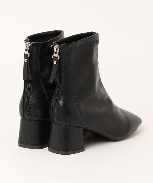 Nia（ニア）の「Nia/スクエアトゥショートブーツ（ブーツ・レディース・ブラック/ベージュ・36/38）」の13枚目の写真