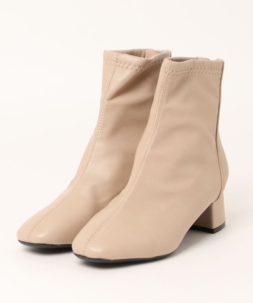 Nia（ニア）の「Nia/スクエアトゥショートブーツ（ブーツ・レディース・ブラック/ベージュ・36/38）」の11枚目の写真