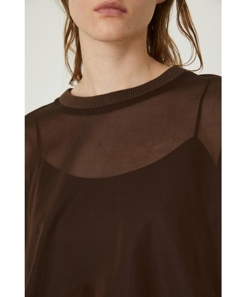RIM.ARK（リムアーク）の「Sheer rib docking tops（シャツ/ブラウス